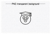 Student Line Emoticons Set, an Outline Icon by Designfour (Thumbnail 4 of 7)