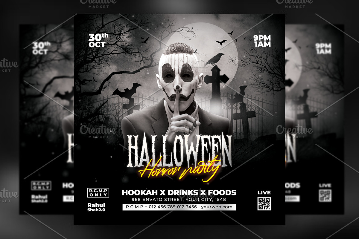 Halloween Party Flyer, a Flyer Template by creative-mint (Photo 3 of 5)