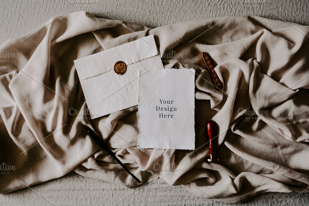 Deckle Edge Stationary Mockup Bundle, a Print Template by Barn Owl Studio (Photo 4 of 16)
