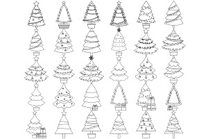 Christmas Trees Set 2