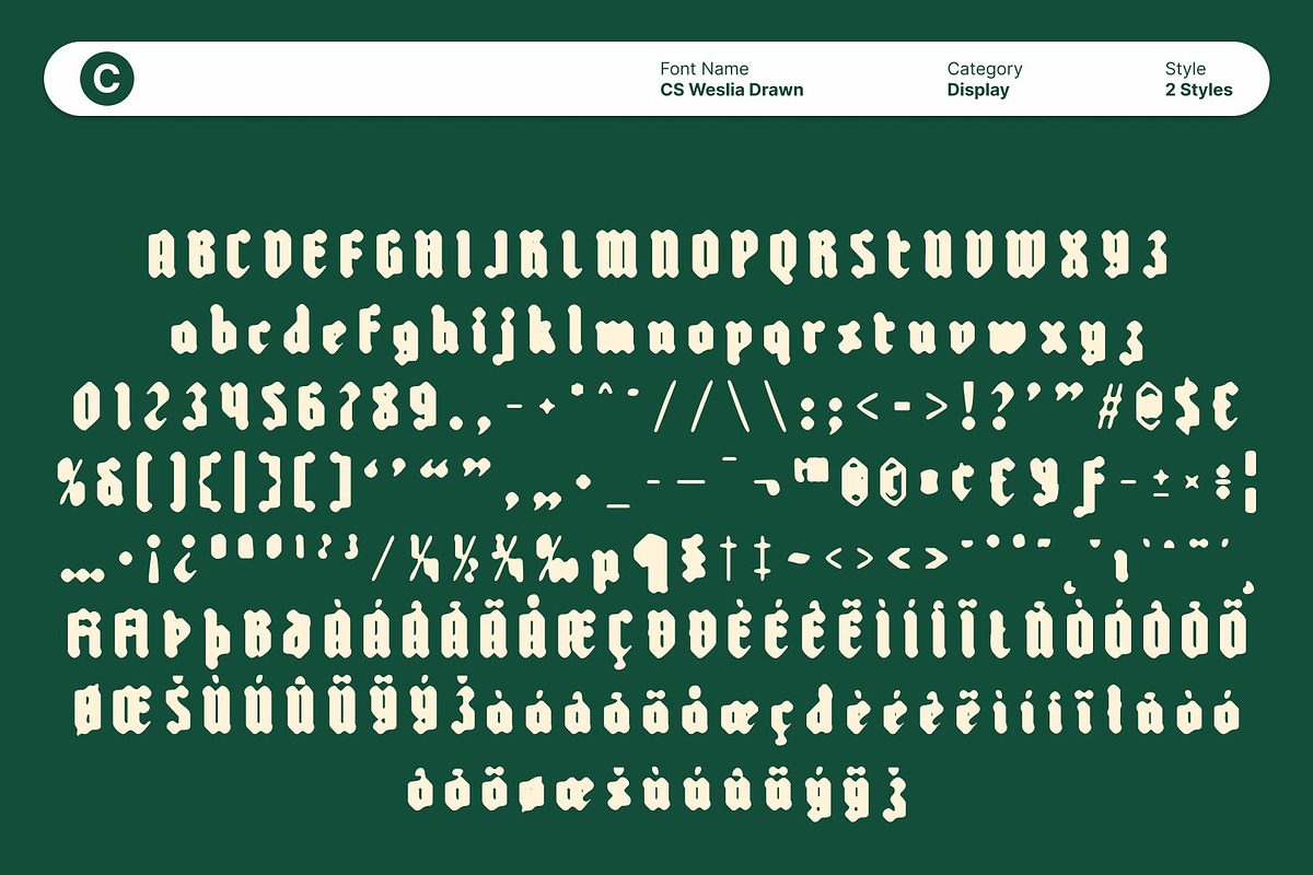 CS Weslia Drawn, a Blackletter Font by Craft Supply Co. (Photo 8 of 8)