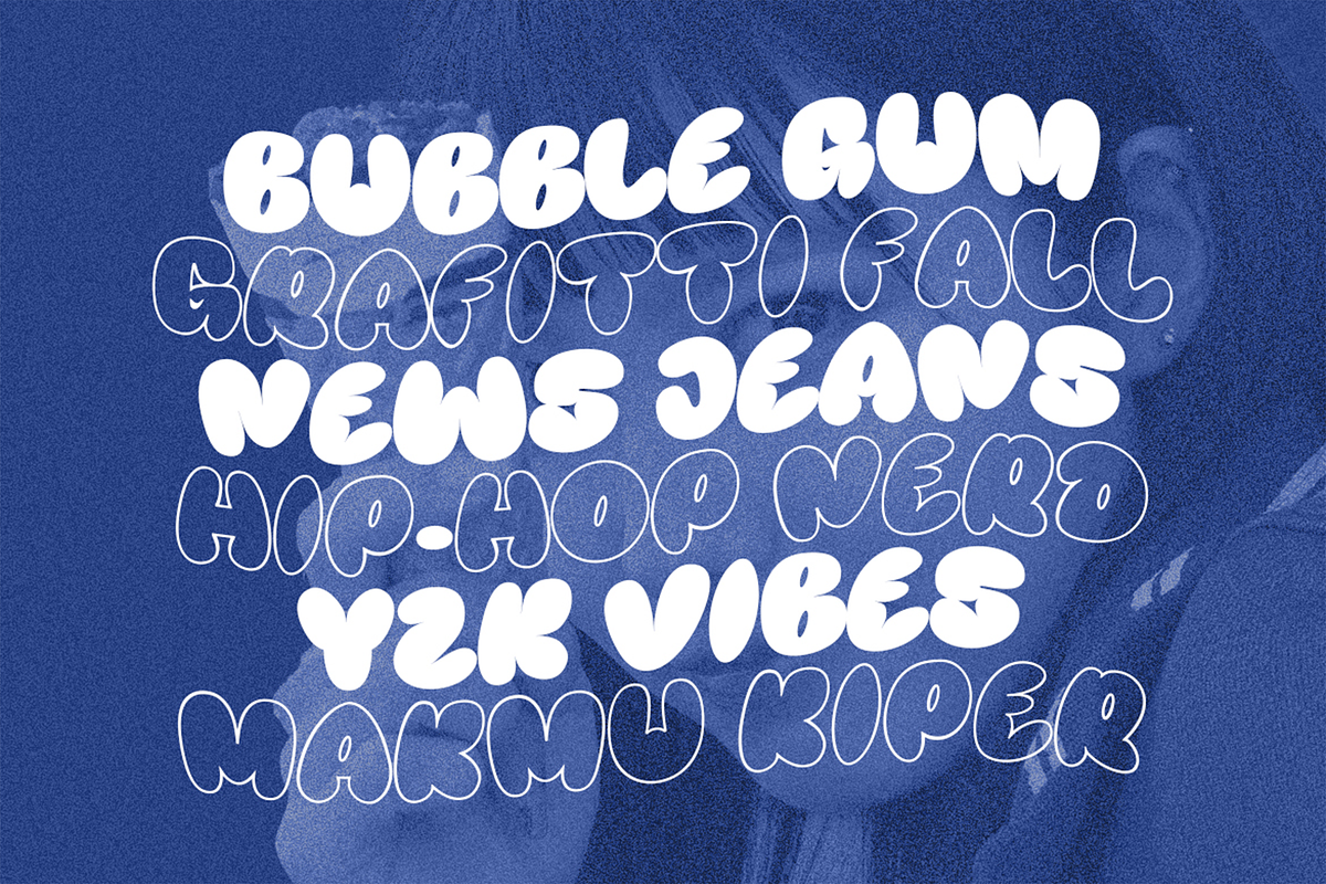 Bloombang - Bubble Display Typeface, a Handwritten Font by Pekotype (Photo 6 of 11)