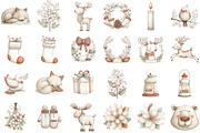 Cozy White Christmas Clipart Set, an Illustration by Sublimation Artist (Thumbnail 2 of 6)