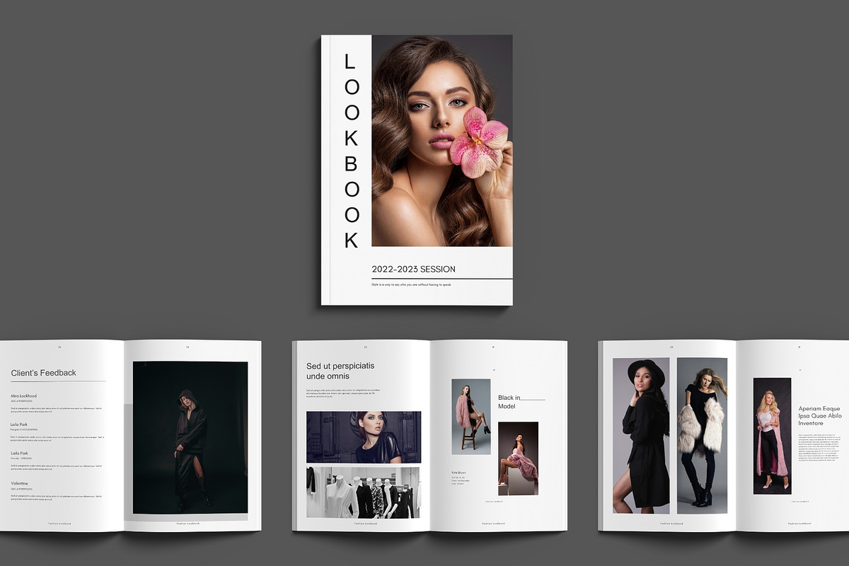 Minimal A4 & US Lookbook Template, a Brochure Template by TheBrightGrap (Photo 4 of 9)