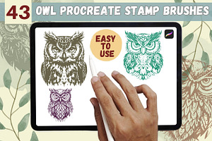 Procreate Owl Stamp Brushes