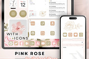 Rose iOS Wallpaper Icon Pack, a Background Graphic by BeeRubby (Thumbnail 3 of 9)