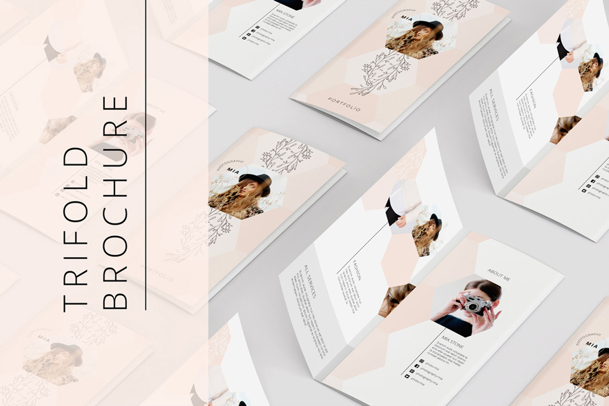 Trifold Brochure Hexagon Design, a Brochure Template by AgataCreate (Photo 1 of 8)