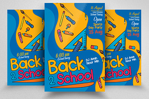 Back to School Flyer Template, a Flyer Template by Psd Templates