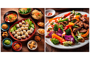 SET Dumplings on Plate Jiaozi, a Background Graphic by IrySha (Thumbnail 5 of 6)