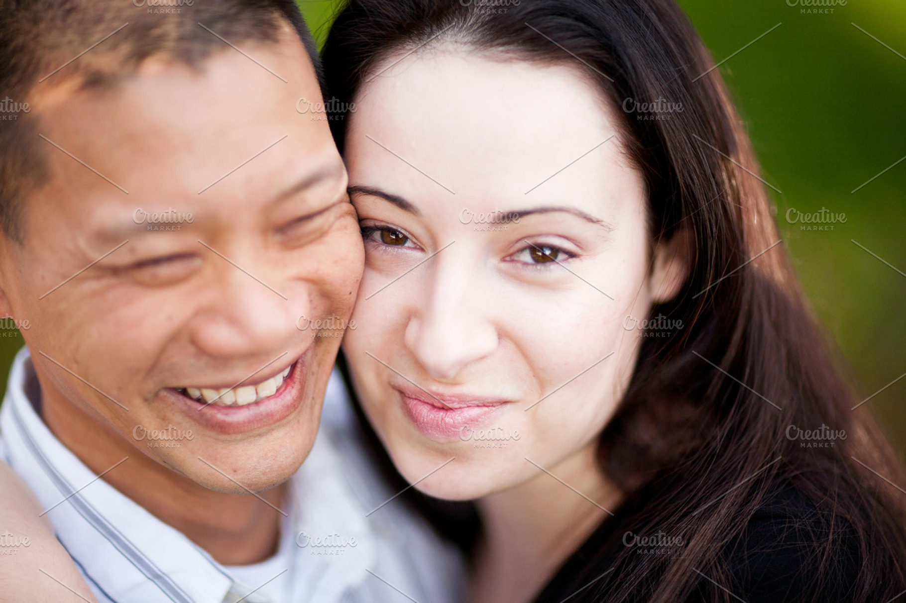 Engagment Couple Close Up Portrait