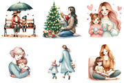 .Mommy and Child Clipart, an Illustration by DreamArtGraphic (Thumbnail 4 of 4)