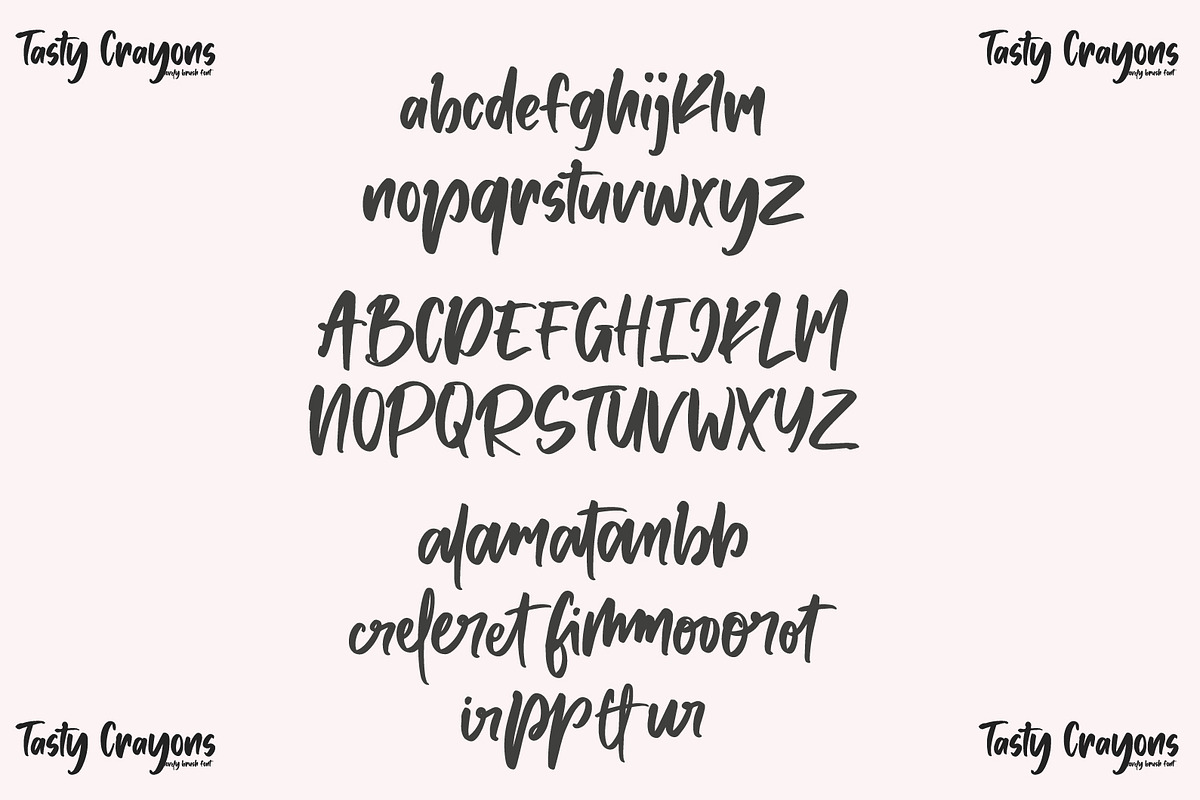 Tasty Crayons A Lovely Brush Font, a Handwritten Font by Prestige Artsy Studio (Photo 9 of 9)