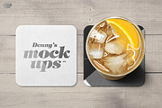Square Coaster Mockup, a Product Mockup by Denny's Mock-ups (Thumbnail 4 of 9)