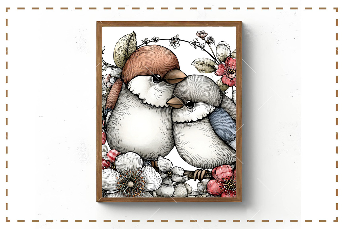 Whimsical Spring Bird Clipart, an Illustration by OK Design (Photo 4 of 6)