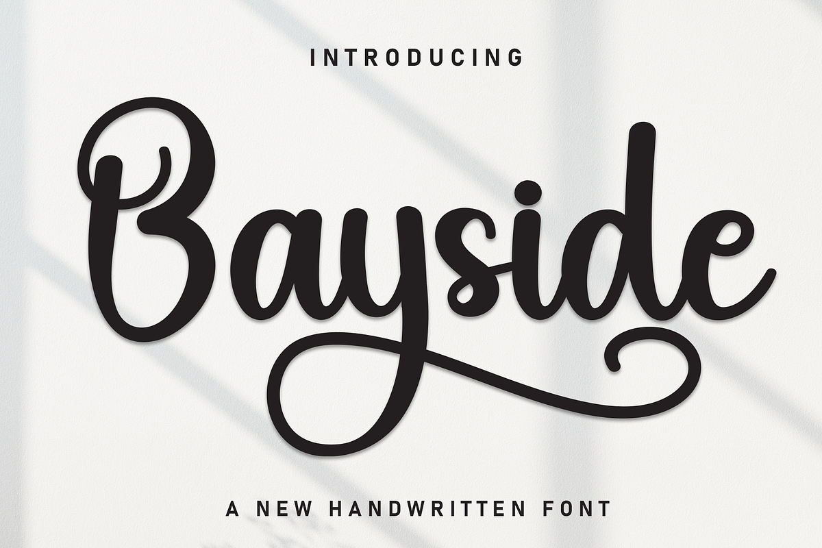 Bayside | Script Font, a Handwritten Font by Scratchones (Photo 1 of 9)