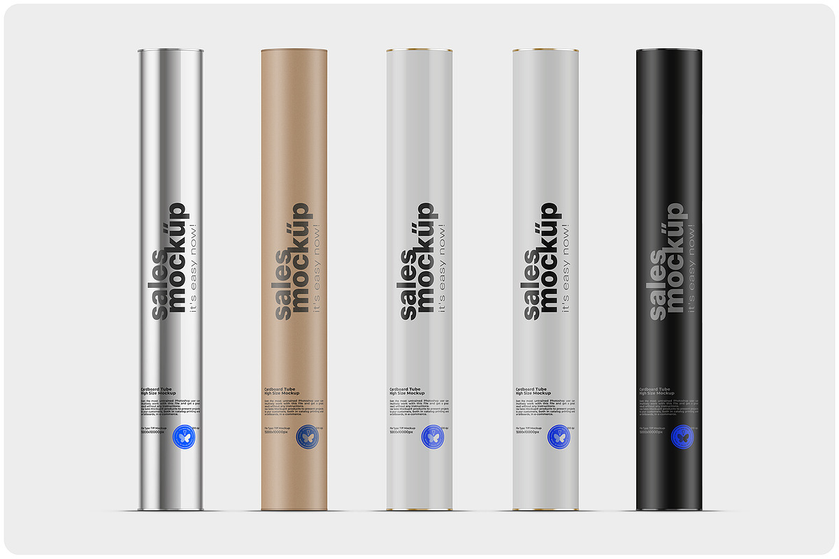 Cardboard Tube High Size Mockup, a Packaging Mockup by Reformer Mockup (Photo 2 of 4)