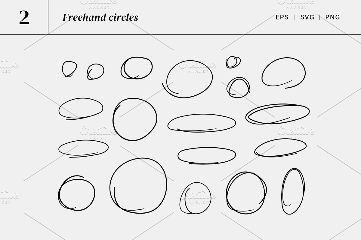 134 Scribbles & circles & underlines, an Object Graphic by Pinkbrush (Photo 3 of 9)