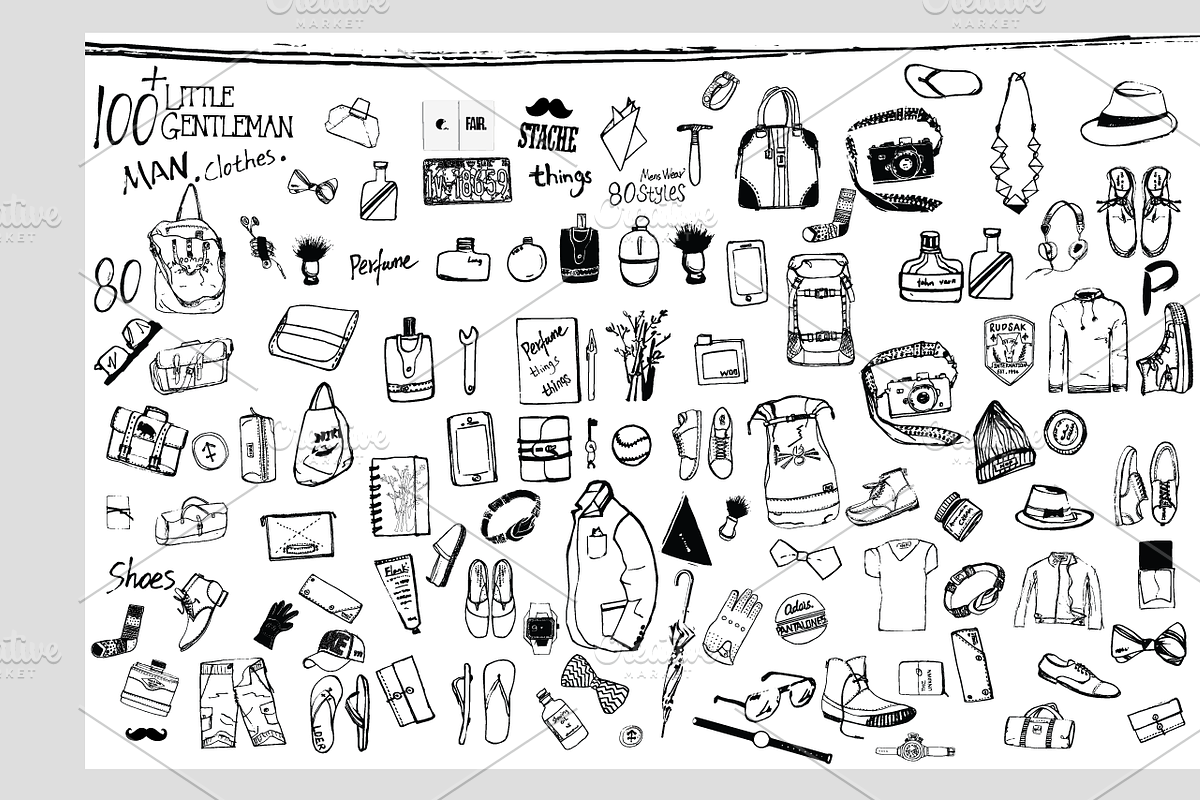 100 Mans clothing collection, an Illustration by mollyli.ai (Photo 2 of 4)