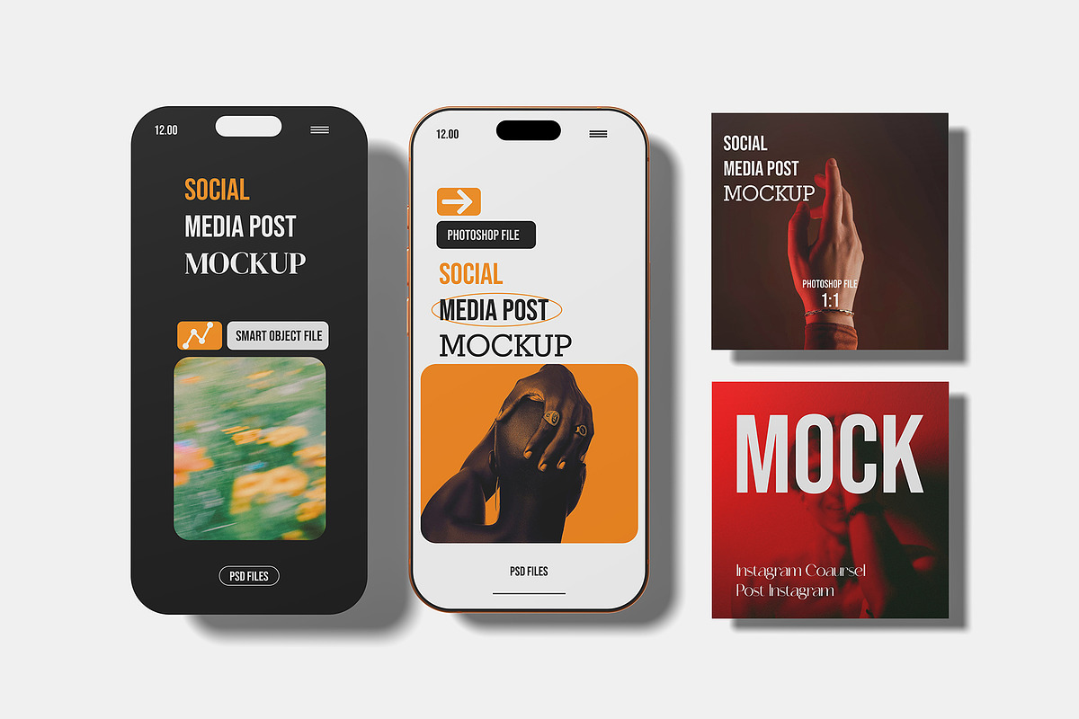 Social Media Post Mockup, an iPhone Mockup by Graphicbars (Photo 2 of 11)