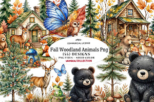 Fall Woodland Animals Png