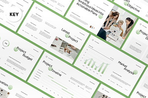 White Modern Company Project Keynote, a Presentation Template by graphicook