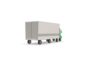 Truck Lorry Vehicle Low Poly Simple