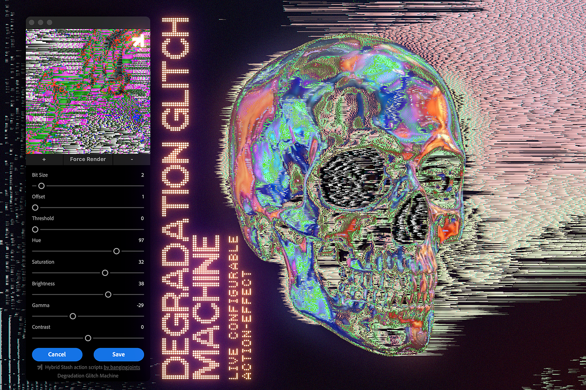 Degradation Glitch Machine, an Action Add-On by bangingjoints (Photo 1 of 6)