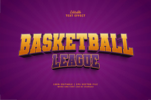 Text Effect Basketball League