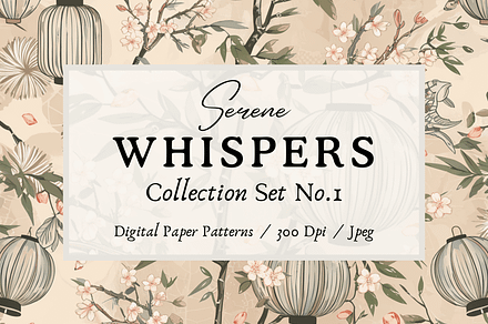 Serene Whispers Digital Patterns, a Background Graphic by Happy Creators Co.
