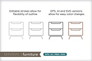 Minimal furniture icons, an Outline Icon by Picture Window (Thumbnail 5 of 5)