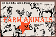 Farm animals collection, a Graphic by IPVector (Thumbnail 1 of 7)