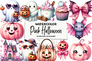 Cute Halloween Clipart, Pink, an Illustration by DreamArtGraphic (Thumbnail 1 of 4)