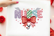 Faux Yarn Valentines Day Nurse Bow, an Illustration by designcity5 (Thumbnail 2 of 9)