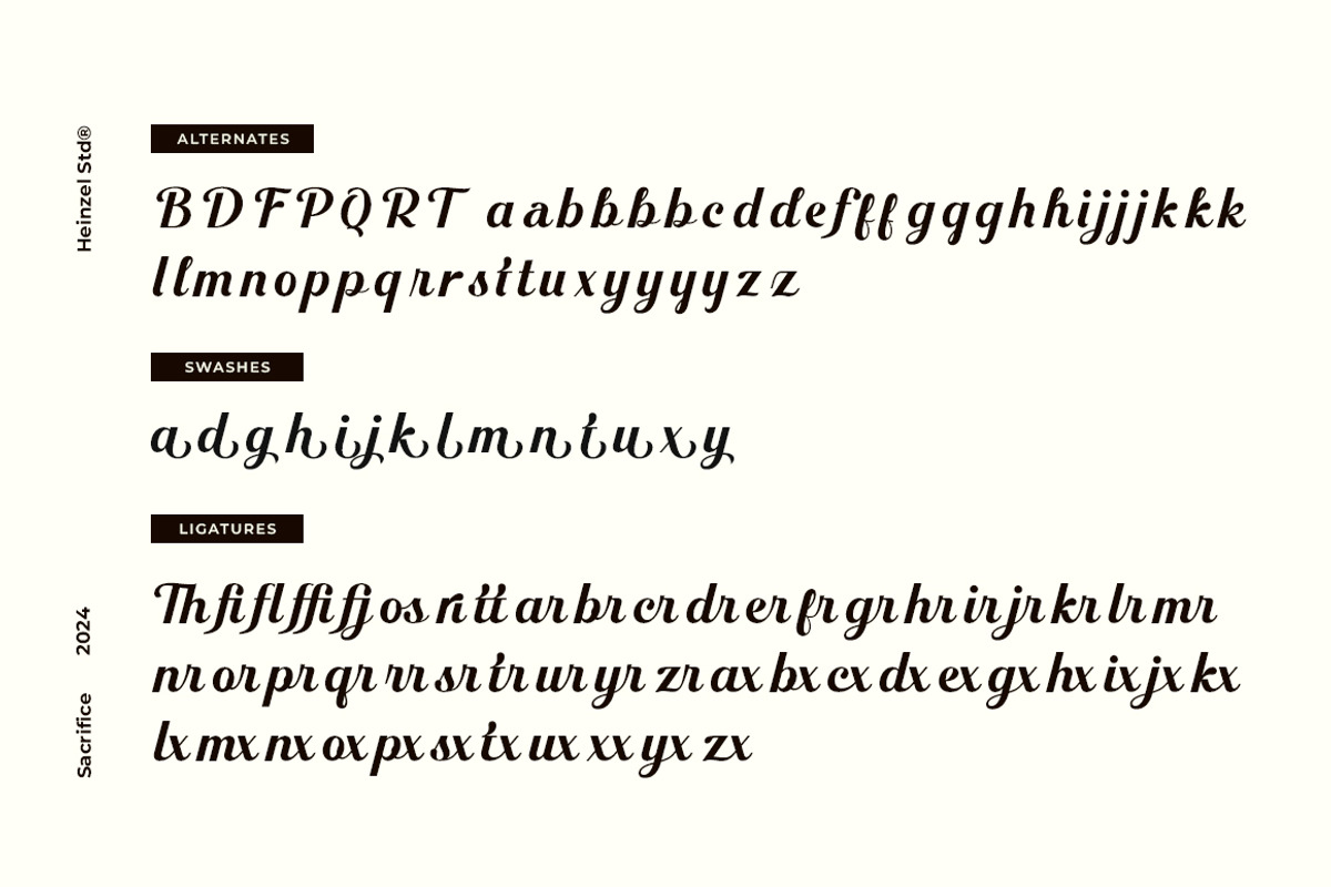 Sacrifice Modern Retro Script Font, a Script Font by Heinzel Std (Photo 9 of 20)
