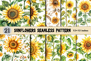 Sunflowers Seamless Pattern, a Pattern Graphic by CitraGraphics (Thumbnail 1 of 5)