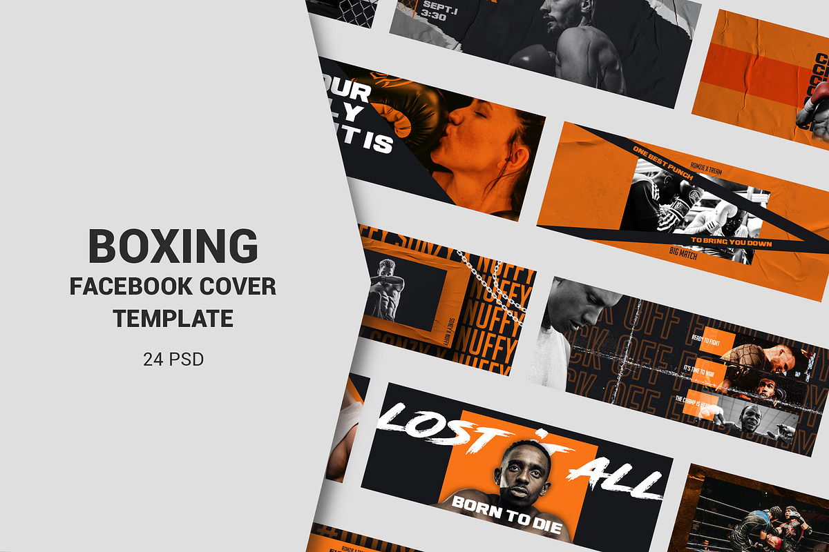Boxing Facebook Cover Templates, a Social Media Template by Azruca