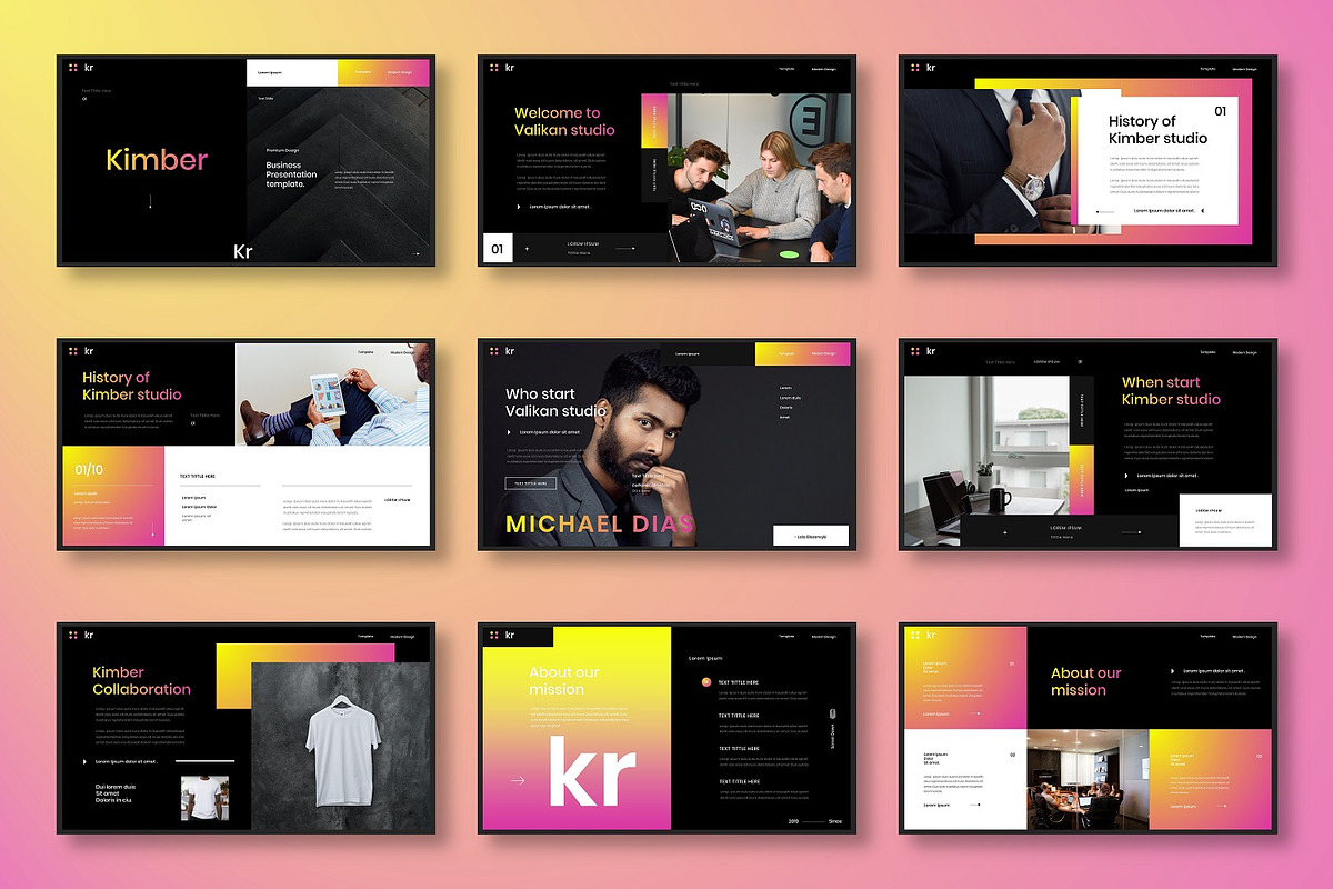 Kimber - Business Google Slide, a Presentation Template by Dens Creative Studio (Photo 2 of 6)