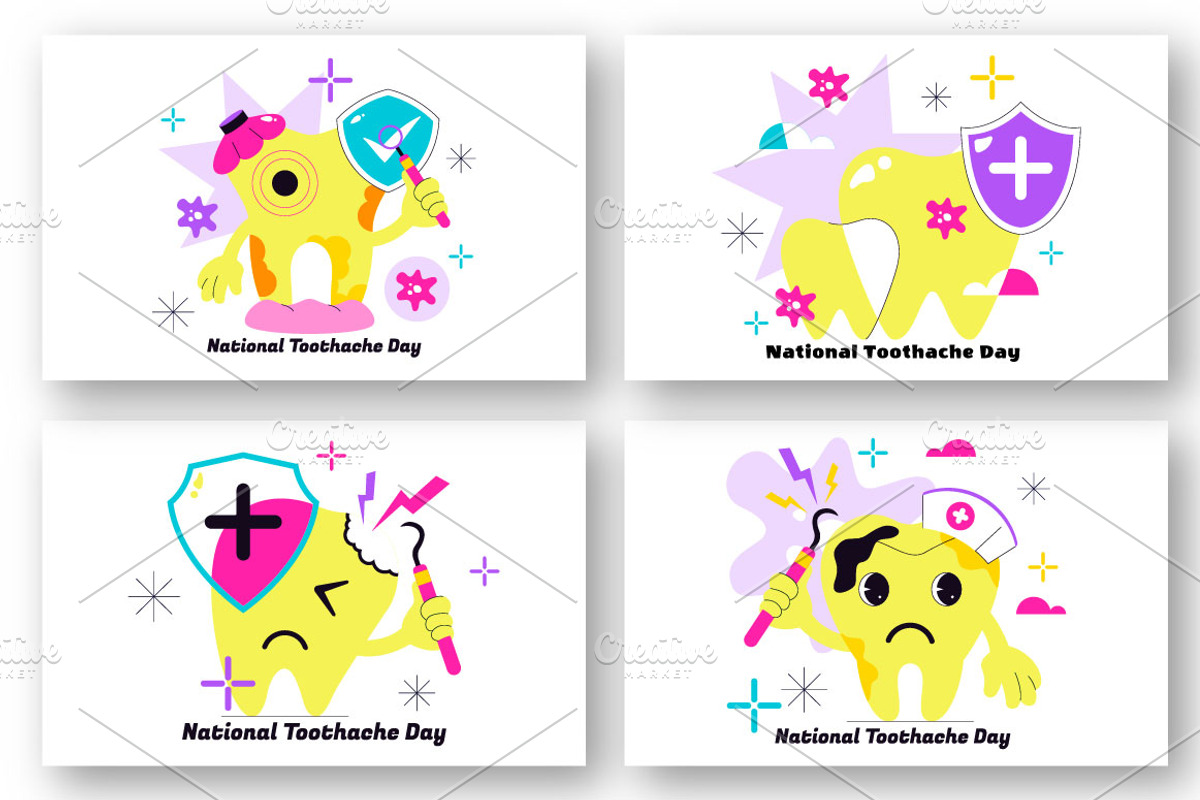 10 National Toothache Day, a Person Illustration by denayunebgt (Photo 3 of 4)