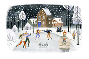 A Walk in Winter Watercolor Set, a Person Illustration by Bibela (Thumbnail 14 of 14)