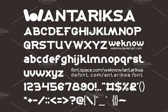 antariksa font preview 5