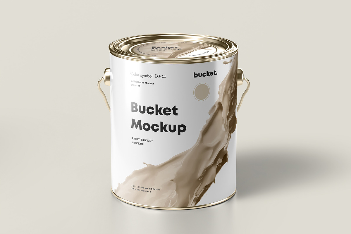 Paint Bucket Mock-up, a Cups & Container Mockup by Yogurt86 (Photo 2 of 13)