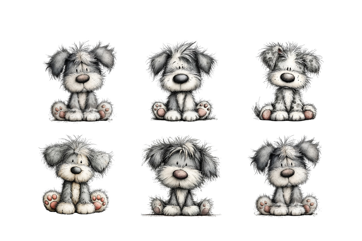 Whimsical Funny Dogs Clipart Bundle, an Illustration by GatewayDesign (Photo 2 of 6)