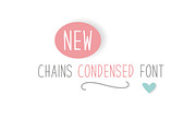 Chains Condensed, a Script Font by Fonts & Printables (Thumbnail 1 of 3)