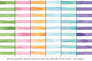 Watercolor seamless pattern, stripes, a Texture Illustration by swiejko (Thumbnail 2 of 4)