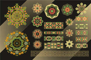 Ornamental rosettes, border ornament