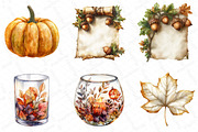 Watercolor Elegant Autumn Clipart, an Illustration by DreamPrint404 (Thumbnail 4 of 6)