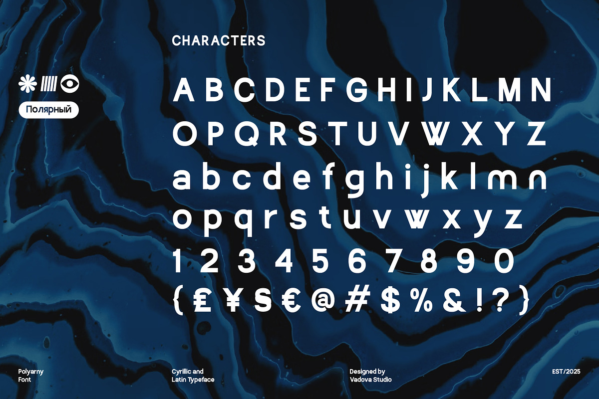 Polyarny Cyrillic Sans Serif Font, a Sans Serif Font by Vadovastd (Photo 2 of 7)