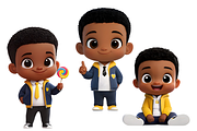 Happy Kiddo Boy Clipart Bundle, a Person Illustration by ninakosh (Thumbnail 6 of 10)