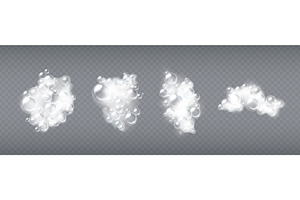Foam soap sud clusters with, an Object Illustration by art PVP - market
