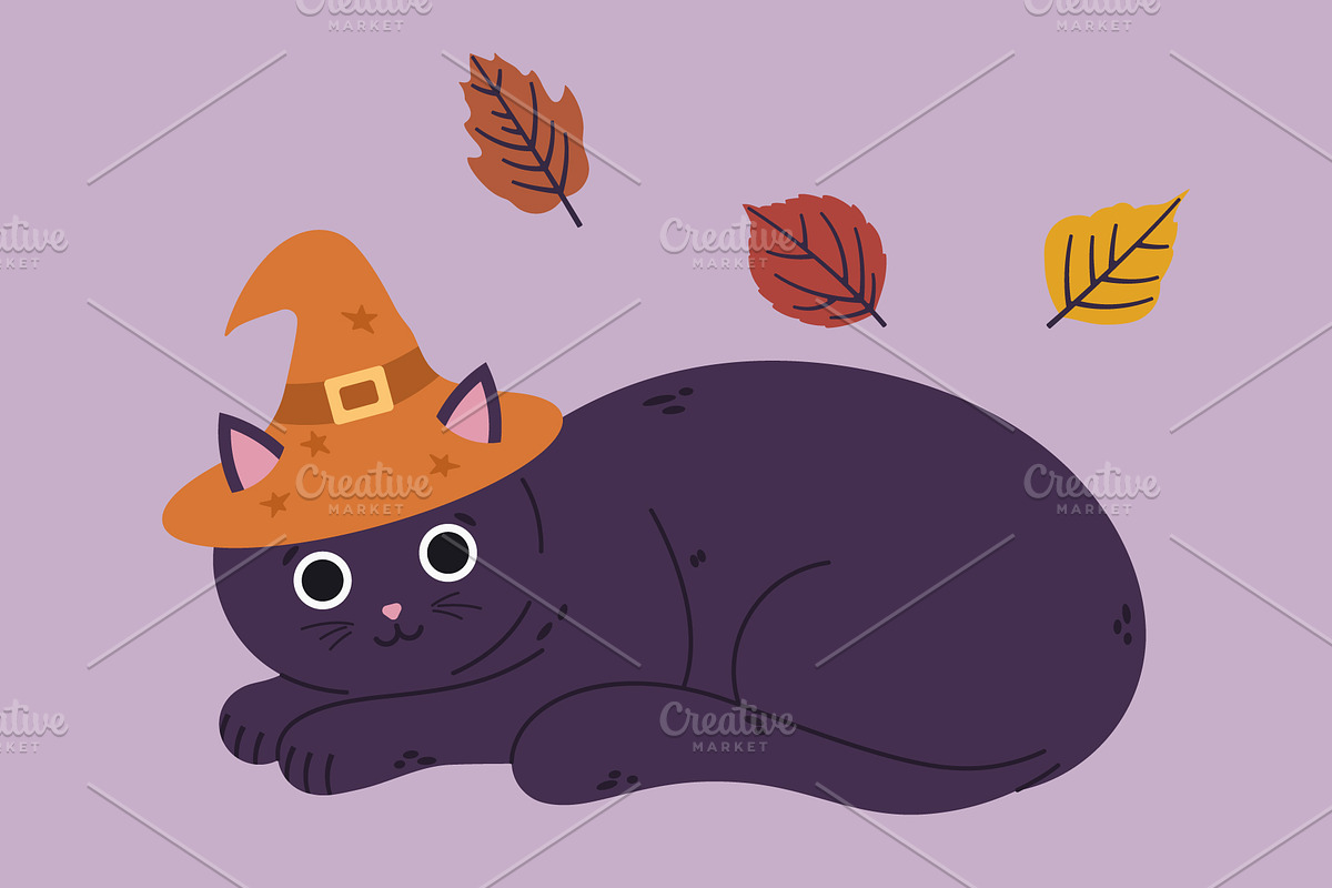 Cute halloween cats, an Animal Illustration by Yayasya (Photo 3 of 3)